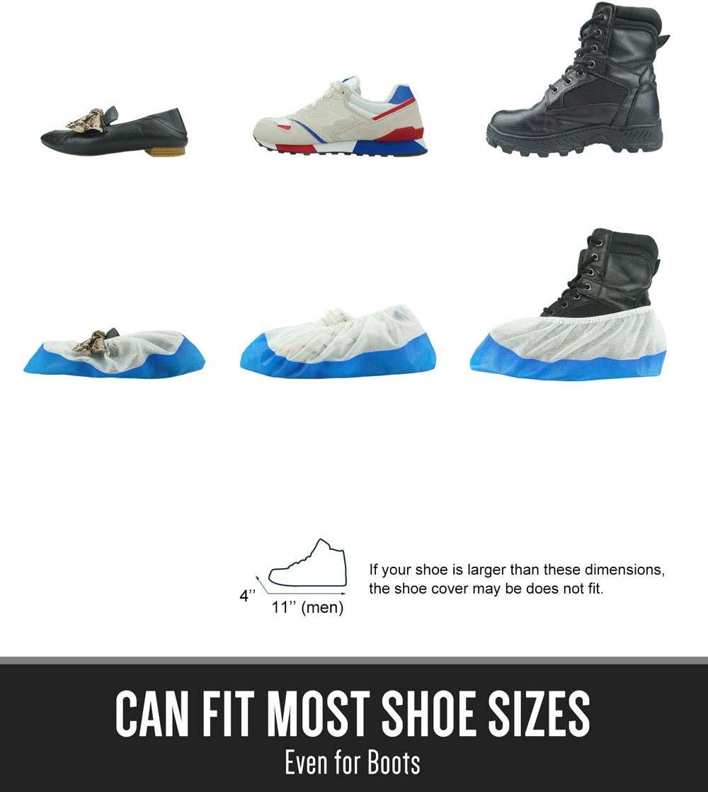 OhanaPro Premium Disposable Non Slip Boot & Shoe Covers - Pack of 50 - Waterproof Double Layer Bottom - Extra Thick, Durable, Recyclable - One Size Fits Most - Image 6