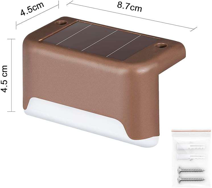 SOLPEX Solar Deck Lights Outdoor 16 Pack, Solar Step Lights Waterproof Led Solar lights for Outdoor Stairs, Step , Fence, Yard, Patio, and Pathway(Warm White) - Image 3