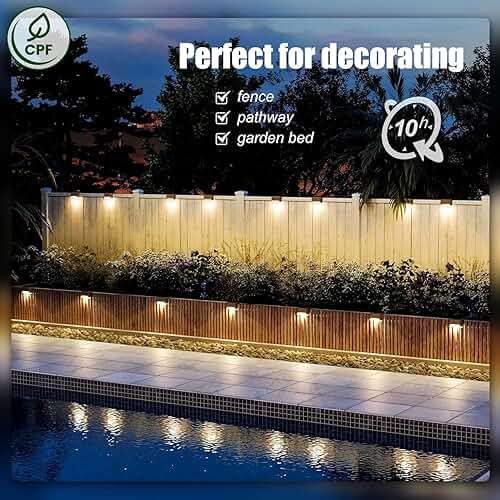 SOLPEX Solar Deck Lights Outdoor 16 Pack, Solar Step Lights Waterproof Led Solar lights for Outdoor Stairs, Step , Fence, Yard, Patio, and Pathway(Warm White) - Image 5