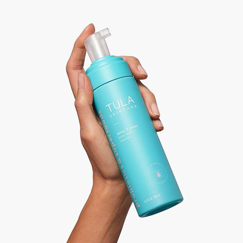 TULA Skin Care Keep It Clear - Acne Foam Cleanser, Contains Salicylic & Azelaic Acid & prebiotics, Clears & Soothes Acne, Brightens Past Blemish Marks, 6.3 fl oz. - Image 3