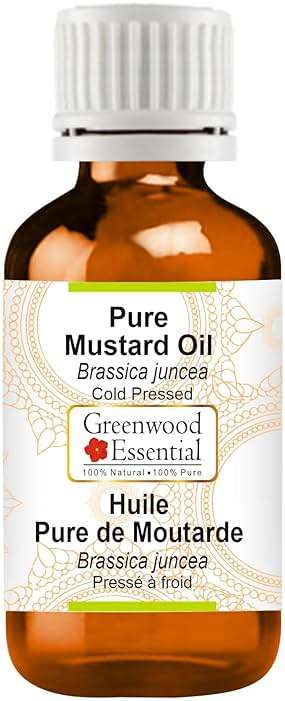 Greenwood Essential Mustard Oil (Brassica juncea) | Cold Pressed | Natural | Undiluted | for Diluting Essential Oils | for Skin & Massage | Men & Women | 50ml (1.69 oz) - Image 1