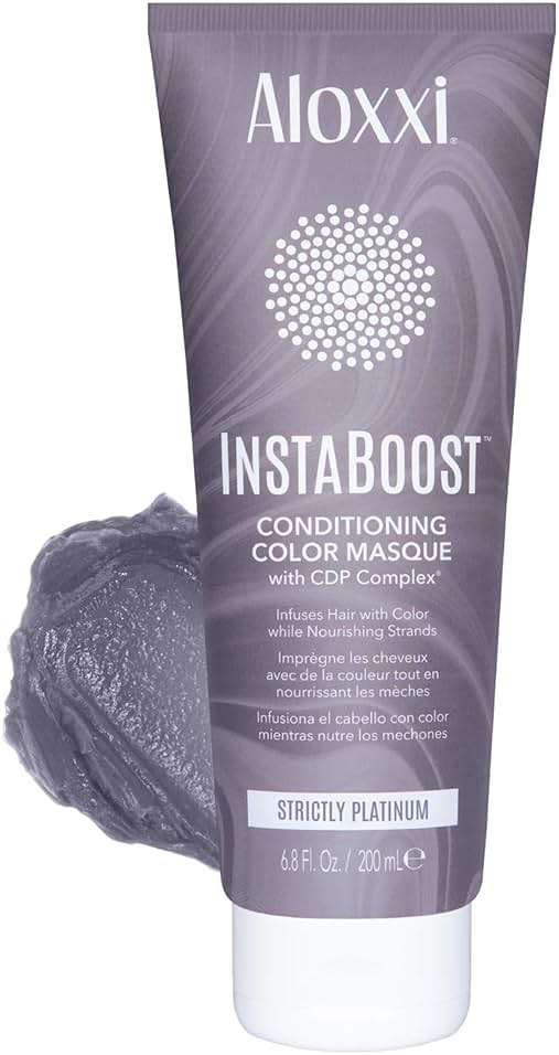 ALOXXI InstaBoost Conditioning Color Mask in Strictly Platinum, Deposits Platinum Color and Deeply Conditions Hair, 6.8 Fl Oz - Image 1