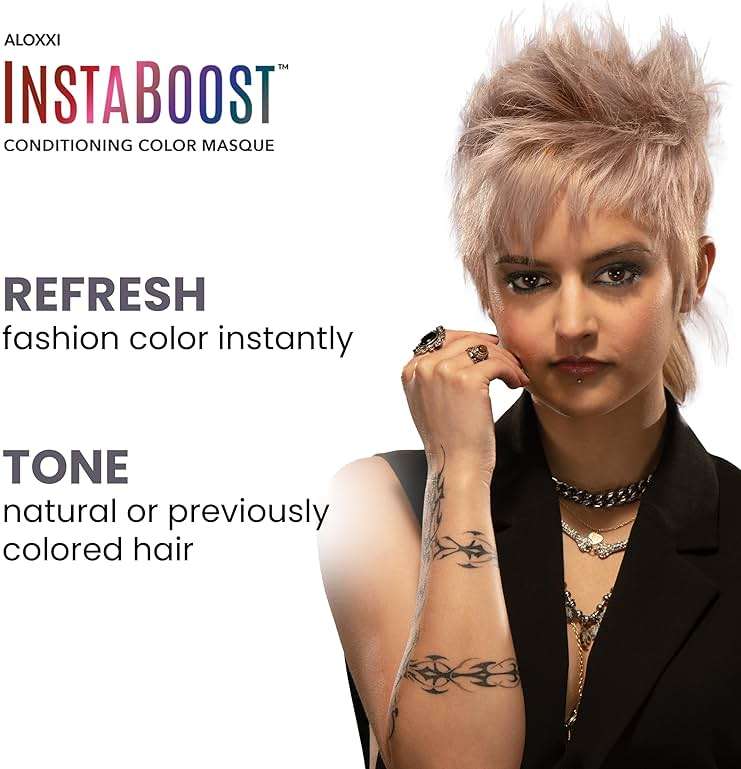 ALOXXI InstaBoost Conditioning Color Mask in Strictly Platinum, Deposits Platinum Color and Deeply Conditions Hair, 6.8 Fl Oz - Image 3