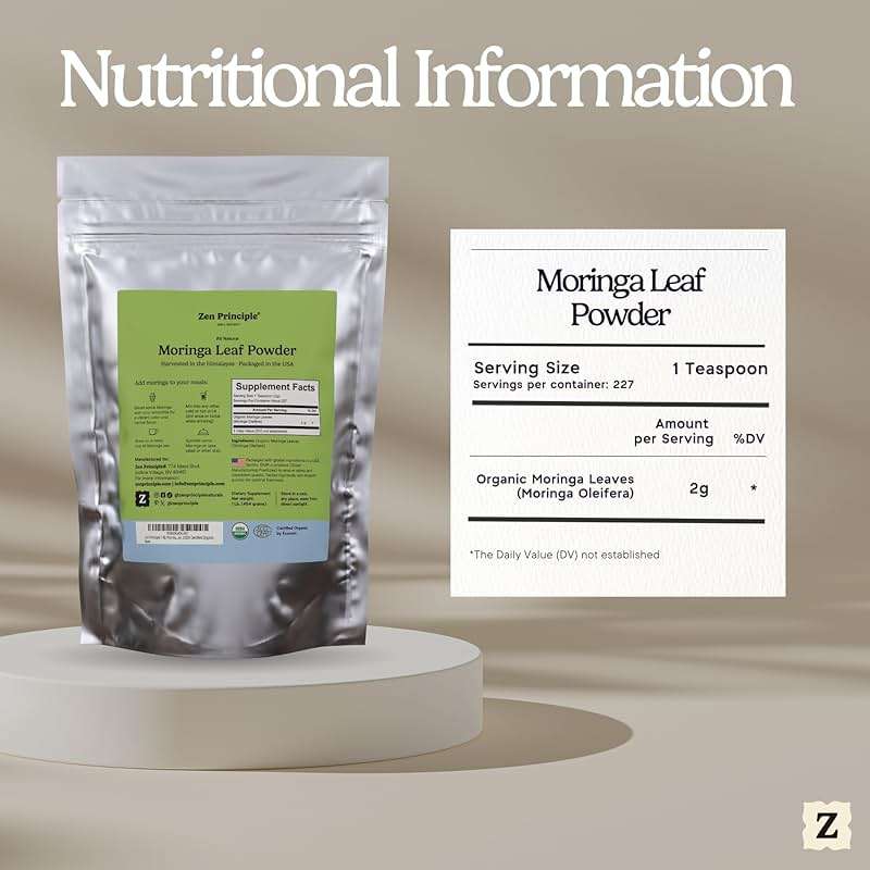 Zen Principle 2-Pack Premium Organic Moringa Oleifera Leaf Powder. USDA Certified Organic. - Image 7