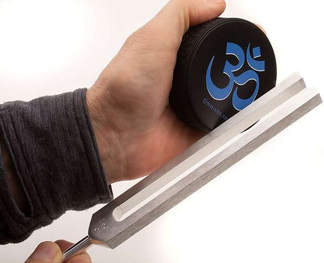 Tuning Fork Activator for Tuning Fork Healing, Creates Minimal Noise and a Sustained Tone, Allows the Use of Both Hands to Hold and Play Multiple Tuning Forks. Made of Vulcanized Rubber. - Image 3