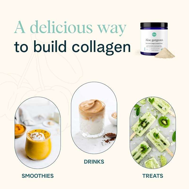 Ora Organic Vegan Collagen-Boosting Powder for Women and Men - Hair, Skin, & Nails Support - Bamboo Silica, Plant-Based Protein, Organic Vitamin C, Aloe Vera - Vanilla Flavor, 20 Servings - Image 3
