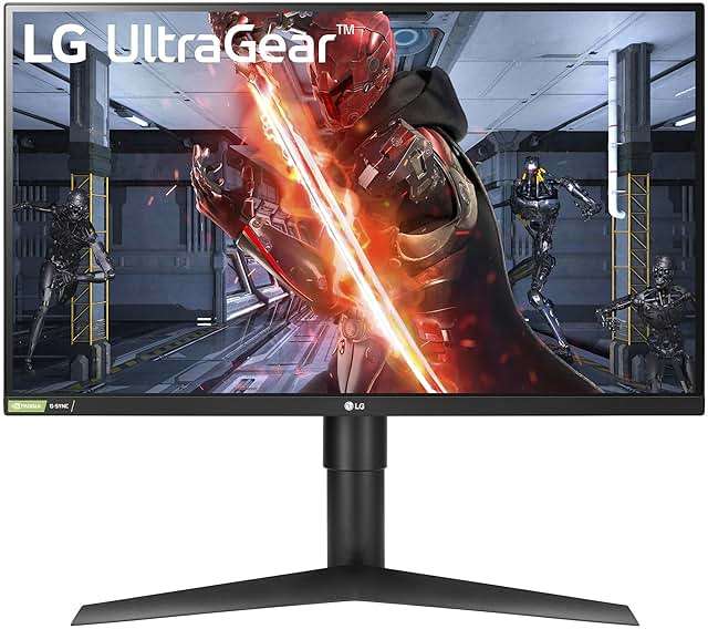 LG 27GL83A-B 27-Inch Ultragear QHD 2560 x 1440 IPS Gaming Monitor, 144Hz, 1ms (GtG), NVIDIA G-SYNC, AMD FreeSync, HDR10, HDMI, DisplayPort, Tilt/Height/Pivot Adjustable Stand, Black - Image 1