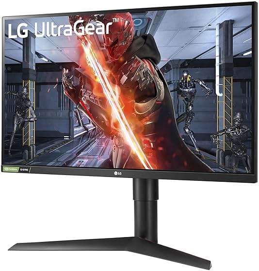 LG 27GL83A-B 27-Inch Ultragear QHD 2560 x 1440 IPS Gaming Monitor, 144Hz, 1ms (GtG), NVIDIA G-SYNC, AMD FreeSync, HDR10, HDMI, DisplayPort, Tilt/Height/Pivot Adjustable Stand, Black - Image 2