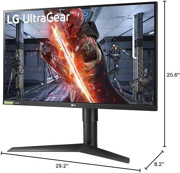 LG 27GL83A-B 27-Inch Ultragear QHD 2560 x 1440 IPS Gaming Monitor, 144Hz, 1ms (GtG), NVIDIA G-SYNC, AMD FreeSync, HDR10, HDMI, DisplayPort, Tilt/Height/Pivot Adjustable Stand, Black - Image 18