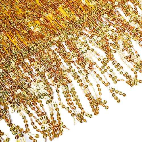 Women's Sequin Tassel Skirts Rave Fringe Hip Scarf for Festival - Image 7