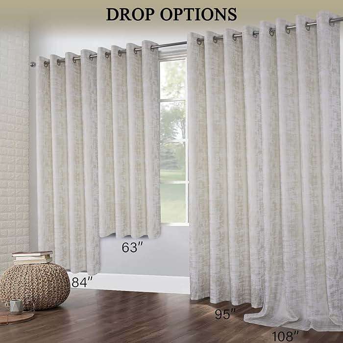 always4u White Soft Velvet Curtains 108 Inch Length Long Luxury Bedroom Curtains Gold Foil Print Window Treatments for Living Room Set of 2 - Image 7