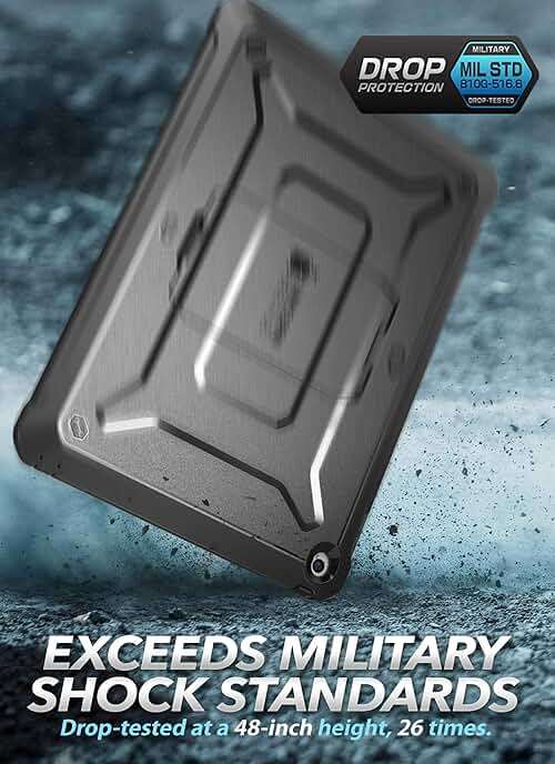 SUPCASE for iPad 9th Generation Case with Screen Protector (Unicorn Beetle Pro), [Built-in Stand] Heavy Duty Rugged Protective Case for iPad 10.2 9th / 8th / 7th Generation (2021/2020/2019), Black - Image 5
