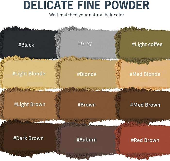 gowwim Hairline Powder(Dark Brown) Hair Root Dye, Instantly Hair Color Shadow Cover Gray Hair Root, Hair Touch-Up, Thin Hair Powder 4 g - Image 9