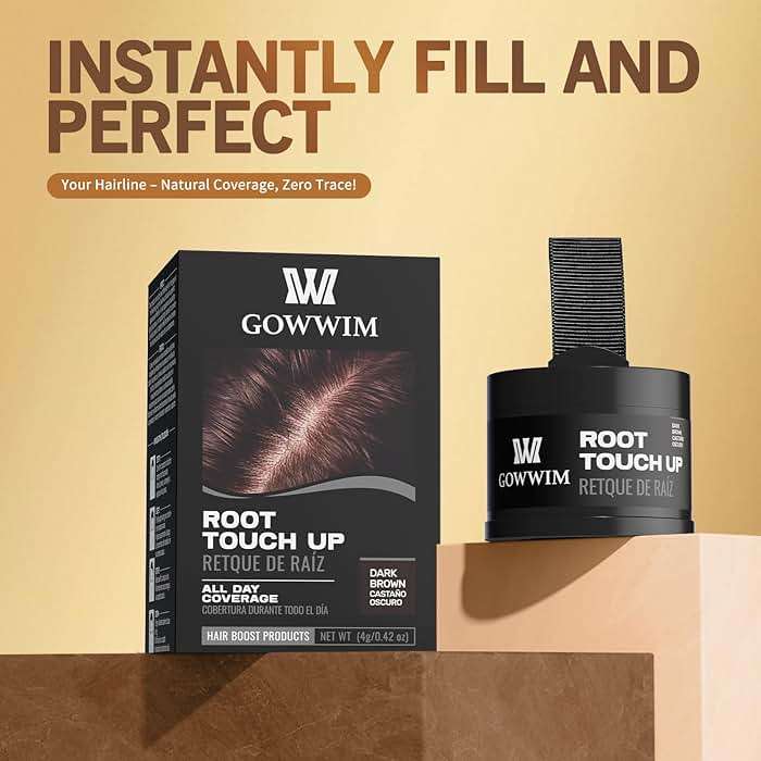 Hairline Powder (Medium Brown) - Instantly Cover Gray Roots, Hair Touch-Up, Hair Color Shadow for Thin Hair - Image 2