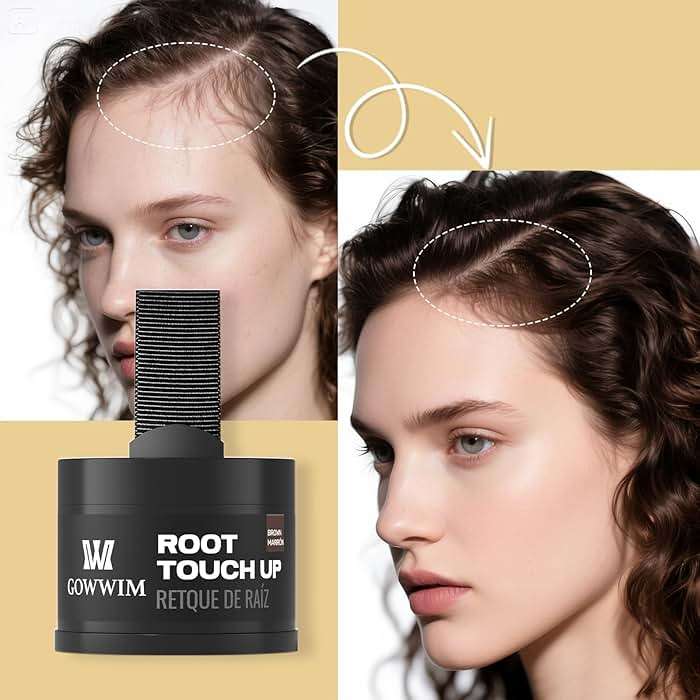 Hairline Powder (Medium Brown) - Instantly Cover Gray Roots, Hair Touch-Up, Hair Color Shadow for Thin Hair - Image 5