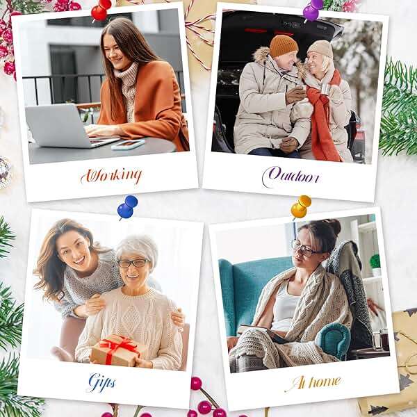 Justay 5 Pairs Womens Wool Socks Thick Warm Winter Socks Casual Cozy Socks Vintage Knit Crew Socks Gift for Women - Image 6