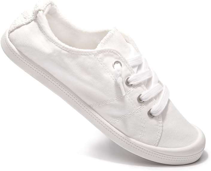 Women's Slip On Canvas Sneaker Low Top Casual Walking Shoes Classic Comfort Flat Fashion Sneakers - Image 4