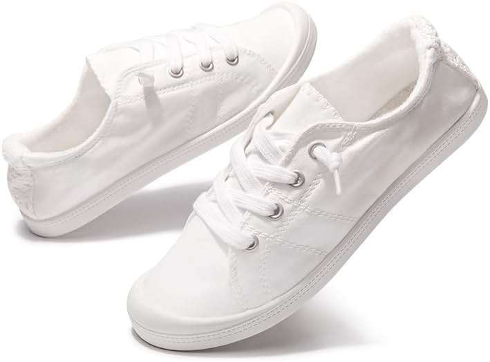 Women's Slip On Canvas Sneaker Low Top Casual Walking Shoes Classic Comfort Flat Fashion Sneakers - Image 7