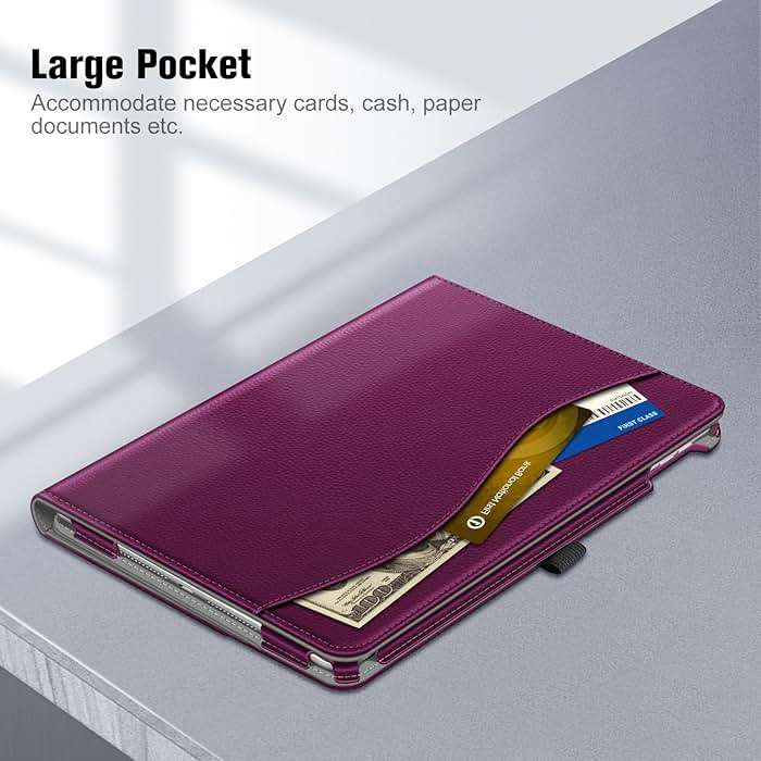 Fintie Case for iPad 9th / 8th / 7th Generation (2021/2020/2019) 10.2 Inch - [Corner Protection] Multi-Angle Viewing Stand Cover with Pocket & Pencil Holder, Auto Sleep Wake, Purple - Image 5