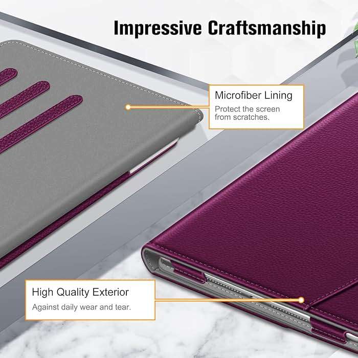 Fintie Case for iPad 9th / 8th / 7th Generation (2021/2020/2019) 10.2 Inch - [Corner Protection] Multi-Angle Viewing Stand Cover with Pocket & Pencil Holder, Auto Sleep Wake, Purple - Image 7