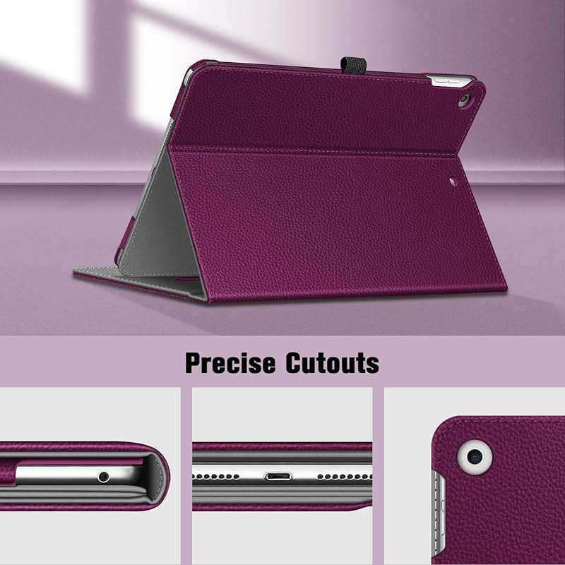 Fintie Case for iPad 9th / 8th / 7th Generation (2021/2020/2019) 10.2 Inch - [Corner Protection] Multi-Angle Viewing Stand Cover with Pocket & Pencil Holder, Auto Sleep Wake, Purple - Image 8