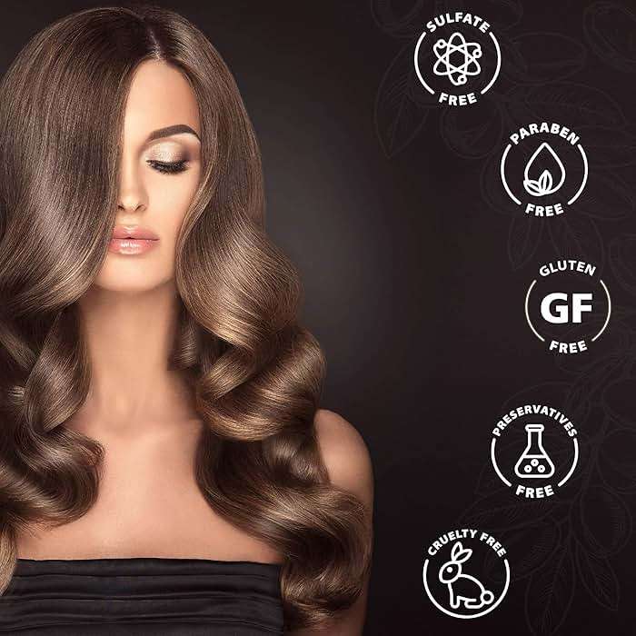 Moroccan Argan Oil Shampoo and Conditioner Sets with Hair Mask, Color Safe Smooth Add Shine Hair Treatment, UV Protection, Intense Moisturizing For Dry, Damaged, Frizzy,3 pack with Gift Box - Image 2