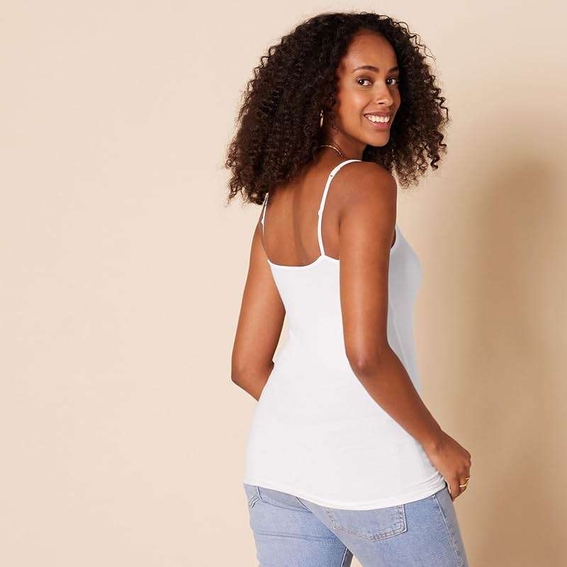 Amazon Essentials Women's Slim-Fit Camisole for Layering and Everyday Wear, Pack of 4 - Image 3