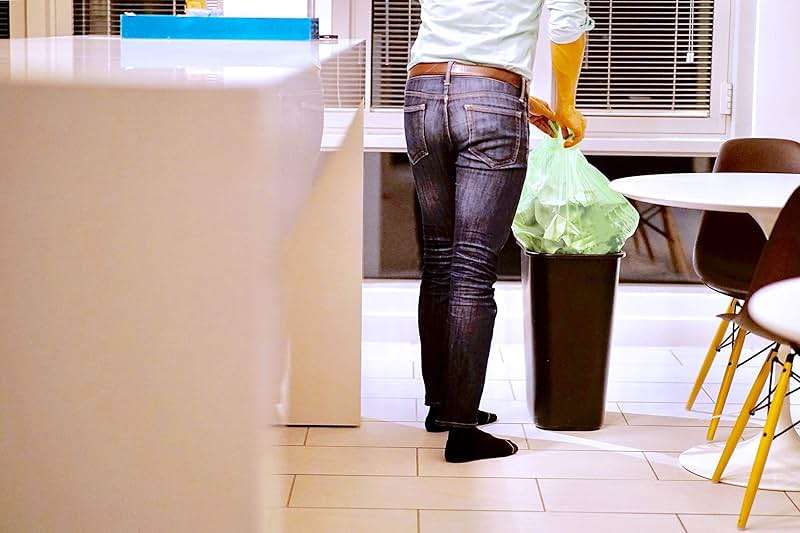 Reli. Compostable 6-8 Gallon Trash Bags | 100 Count | ASTM D6400 | Green | Eco-Friendly | For Compost - Image 2