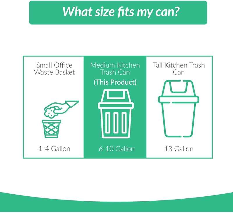 Reli. Compostable 6-8 Gallon Trash Bags | 100 Count | ASTM D6400 | Green | Eco-Friendly | For Compost - Image 5