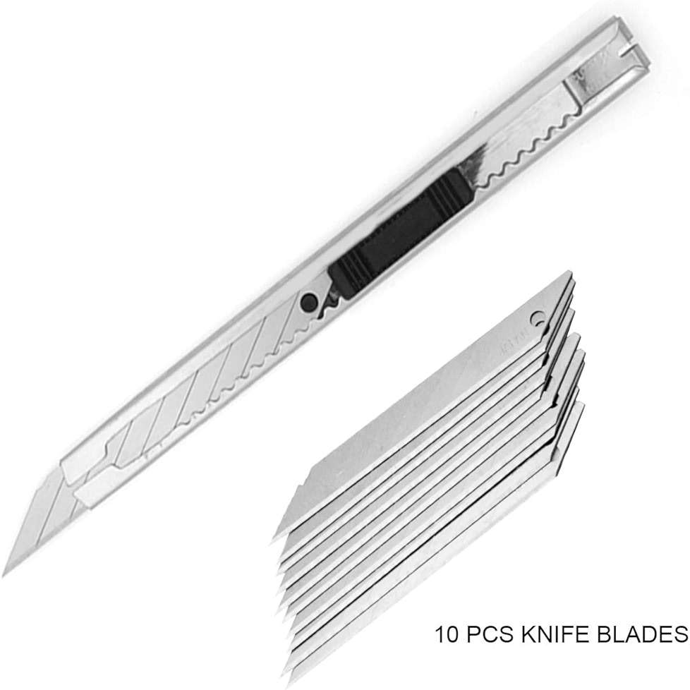 CARTINTS Vinyl Wrap Knife Set Window Film Cutter Knife Craft Knife Multi-Use Utility Blade, 4 Kinds of Cutting Tools - Image 5