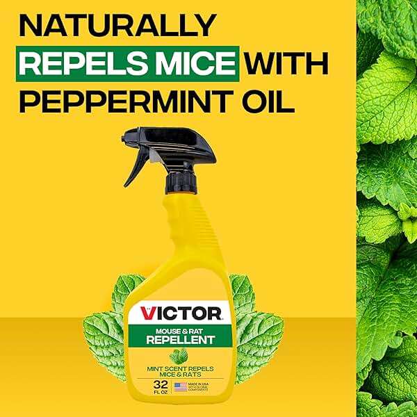 Victor Mouse and Rat Repellent Spray - M809 - Natural, Non-Toxic Rodent Repellent Spray for Indoor and Outdoor Use - Ready to Use - 32 fl oz Bottle - Up to 67 Linear Ft Coverage - Image 5