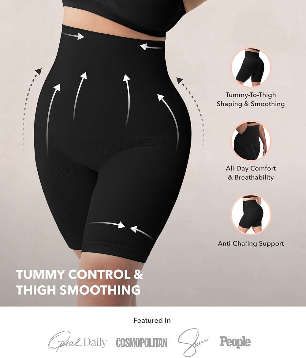 SHAPERMINT Shapewear for Women - High-Waisted Shapewear Tummy Control Shorts, Thigh Slimmer, Underwear for Women - Image 2