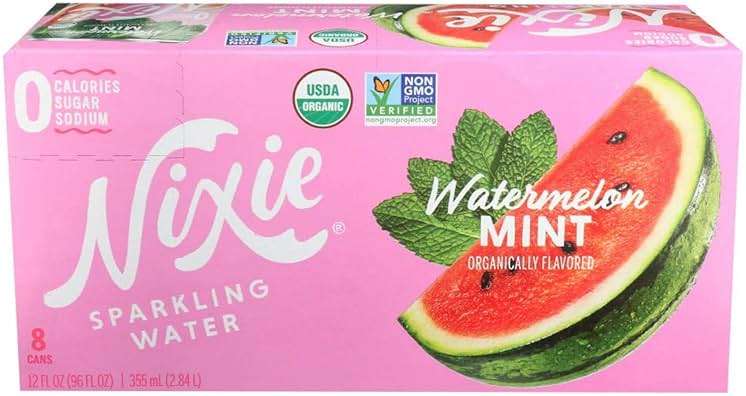 Nixie Organic Watermelon Mint Sparkling Water 8 Pack, 12 FZ - Image 1