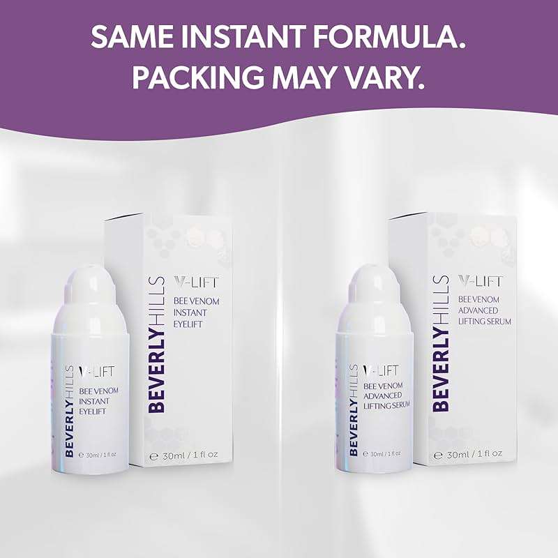 Beverly Hills V-Lift Instant Eye Lift and Eye Tuck Bee Venom Serum for Puffy Eyes, Dark Circles, Wrinkles, and Under Eye Bags Treatment for Women and Men | 30mL (120 Day Supply) - Image 2