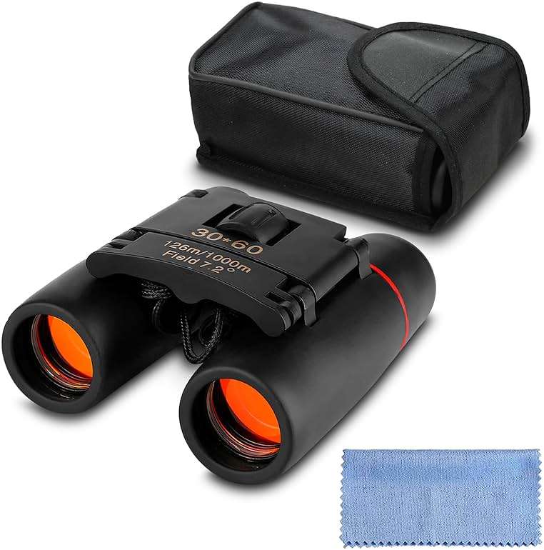 Compact Binoculars for Adults – 7X Magnification, Pocket Size Portable Design & Storage Bag, Not Night Vision – Easy Focus Mini Binoculars for Adults Travel, Birdwatching & Close-to-Mid Range Viewing - Image 1