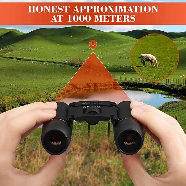 Compact Binoculars for Adults – 7X Magnification, Pocket Size Portable Design & Storage Bag, Not Night Vision – Easy Focus Mini Binoculars for Adults Travel, Birdwatching & Close-to-Mid Range Viewing - Image 6