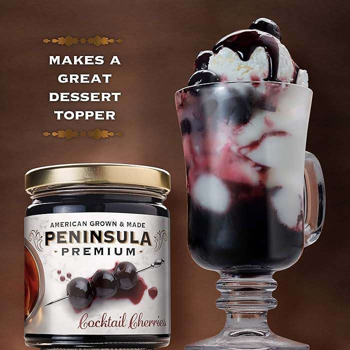 Peninsula Premium Cocktail Cherries | Award Winning | Deep Burgundy-Red | Silky Smooth, Rich Syrup | Luxe Fruit Forward, Sweet-Tart Flavor | Gourmet | American Grown & Made | 10.5 Ounce - Image 8