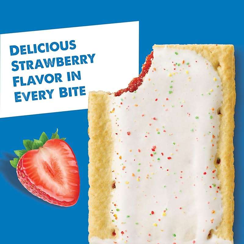 Pop-Tarts Toaster Pastries, Breakfast Foods, Kids Snacks, Value Pack, Frosted Brown Sugar Cinnamon & Frosted Strawberry Variety Pack, 27oz Box (32 Pop-Tarts) - Image 4