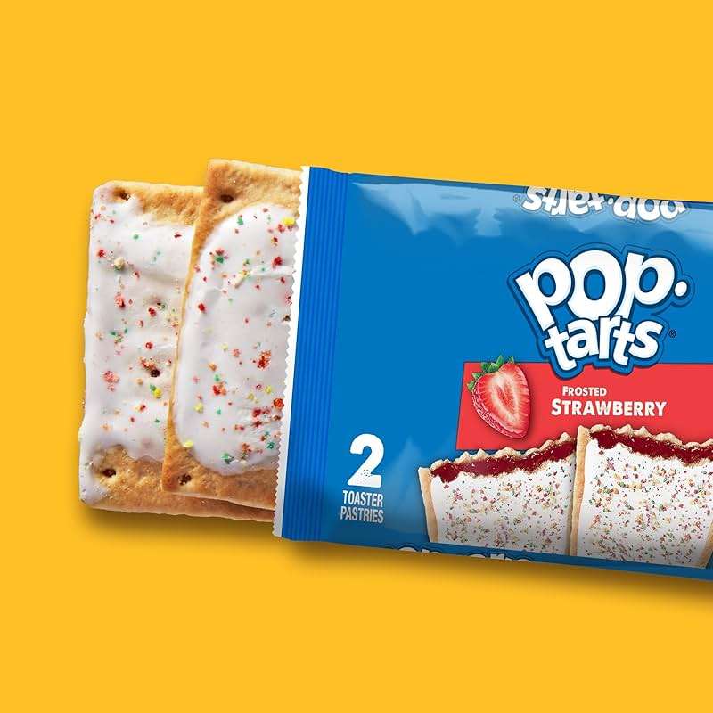 Pop-Tarts Toaster Pastries, Breakfast Foods, Kids Snacks, Value Pack, Frosted Brown Sugar Cinnamon & Frosted Strawberry Variety Pack, 27oz Box (32 Pop-Tarts) - Image 6