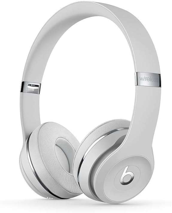 Beats Solo3 Wireless On-Ear Headphones - Apple W1 Headphone Chip, Class 1 Bluetooth, 40 Hours of Listening Time, Built-in Microphone - Satin Silver (Latest Model) - Image 1