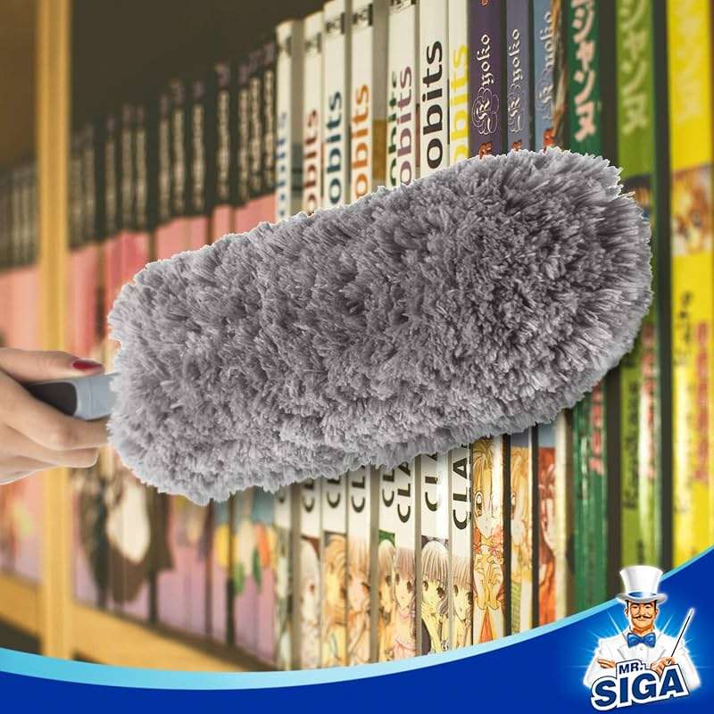 MR.SIGA Lint Free Microfiber Duster, Washable Duster for Household Cleaning Gray - Image 2