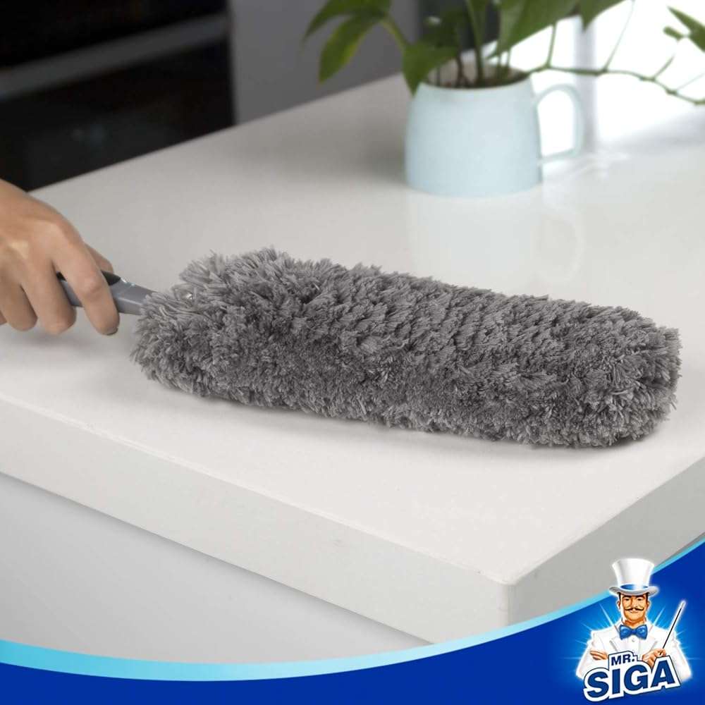 MR.SIGA Lint Free Microfiber Duster, Washable Duster for Household Cleaning Gray - Image 5