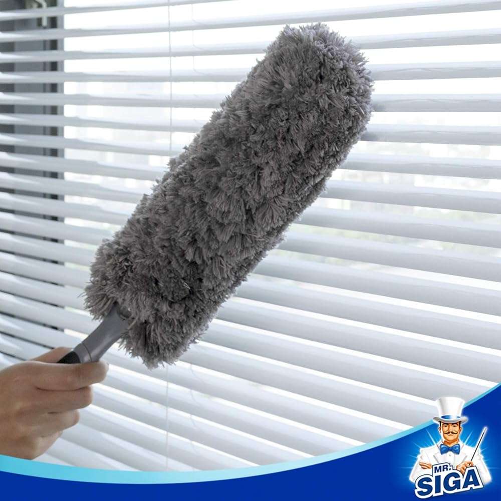 MR.SIGA Lint Free Microfiber Duster, Washable Duster for Household Cleaning Gray - Image 6