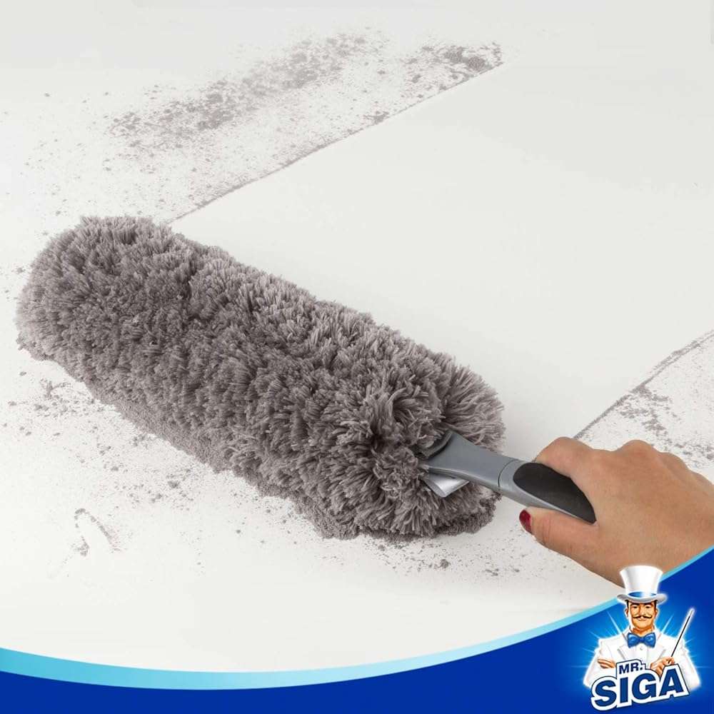 MR.SIGA Lint Free Microfiber Duster, Washable Duster for Household Cleaning Gray - Image 7