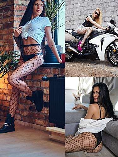 Zhanmai 8 Pairs Women Fishnet Stockings Tights Pantyhose Thigh High Stockings Waist Fishnets - Image 7