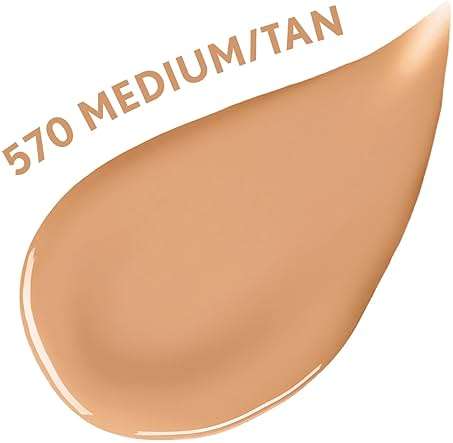COVERGIRL Clean Fresh Nourishing Skin Tint, 570 Medium/Tan, Liquid Foundation, Dewy Finish, Infused with Coconut & Aloe, Vegan Formula - Image 2