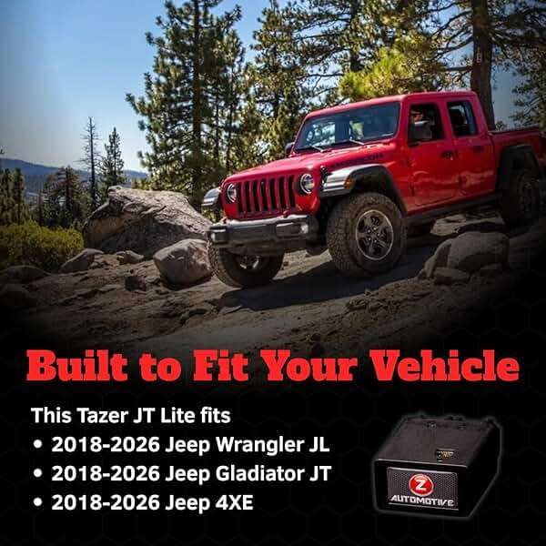 Z Automotive Tazer JL JT Lite Programmer | Fits 2020-2024 Jeep Wrangler JL and 2018-2024 Gladiator JT | Change Tire Size, Gear Ratio, TPMS and More! - Image 4