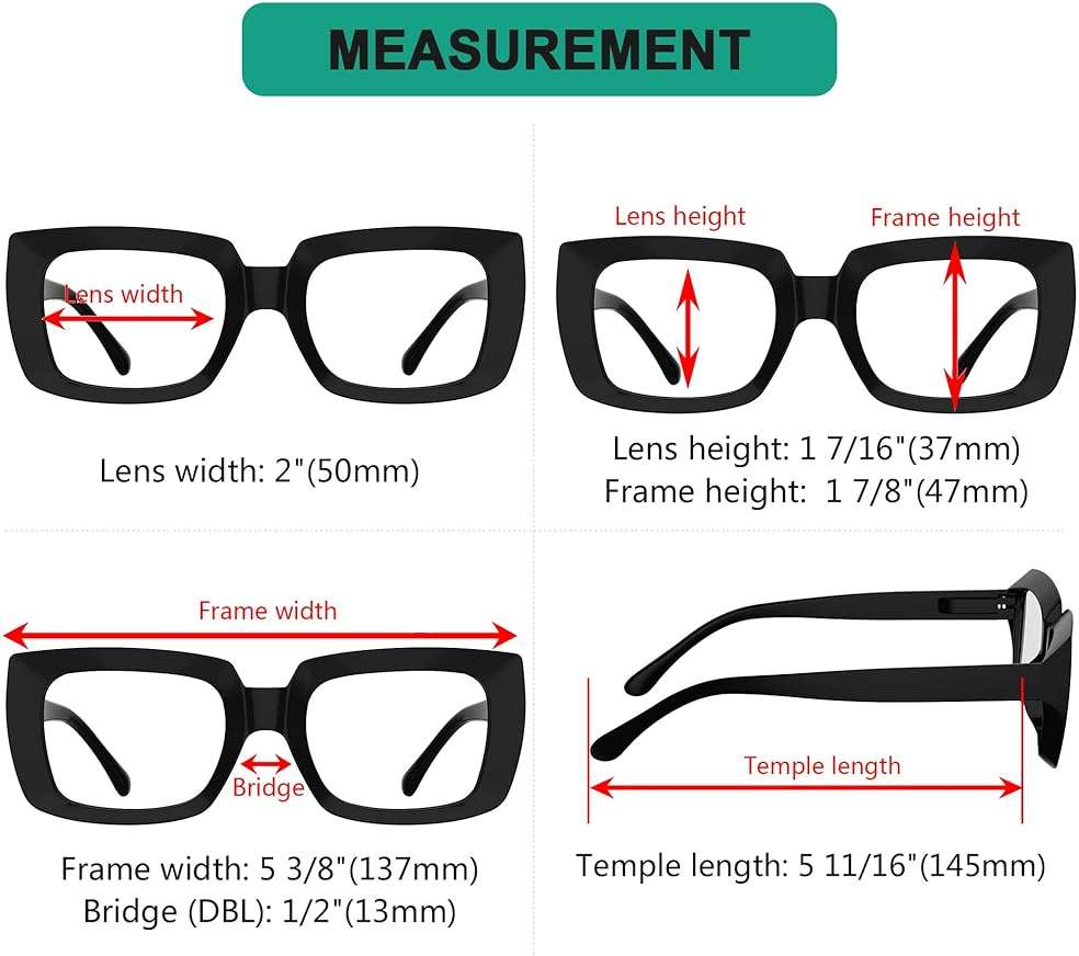 Eyekepper 4 Pack Ladies Reading Glasses - Stylish Oversized Square Readers for Women +2.50 - Image 3