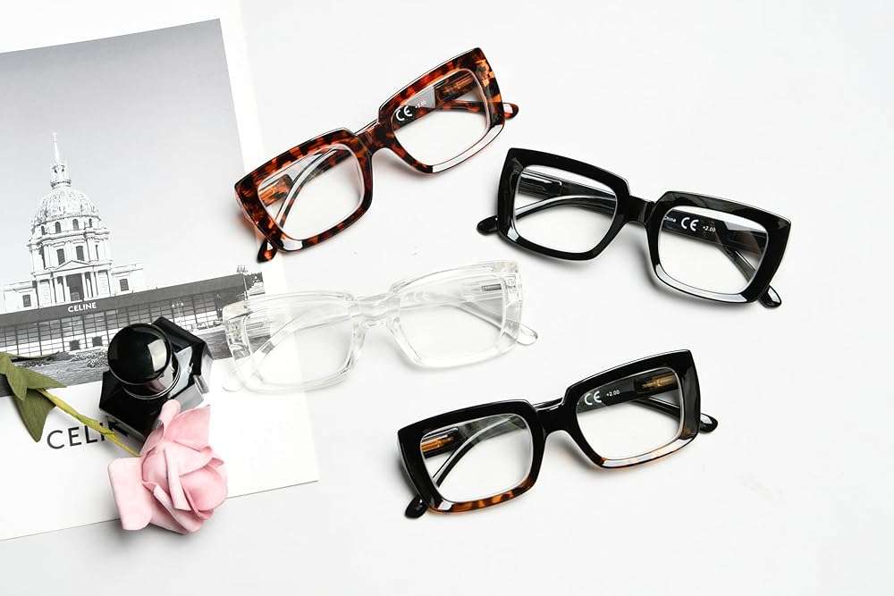 Eyekepper 4 Pack Ladies Reading Glasses - Stylish Oversized Square Readers for Women +2.50 - Image 7