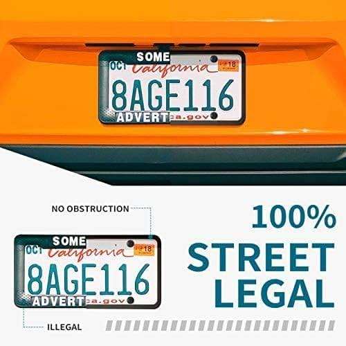 Aujen Silicone License Plate Frames Black, 2 Pack Car License Plate Frame, Universal US Black License Plate Holders Brackets Rust-Proof, Weather & Rattle-Proof, Car Accessories - Image 9